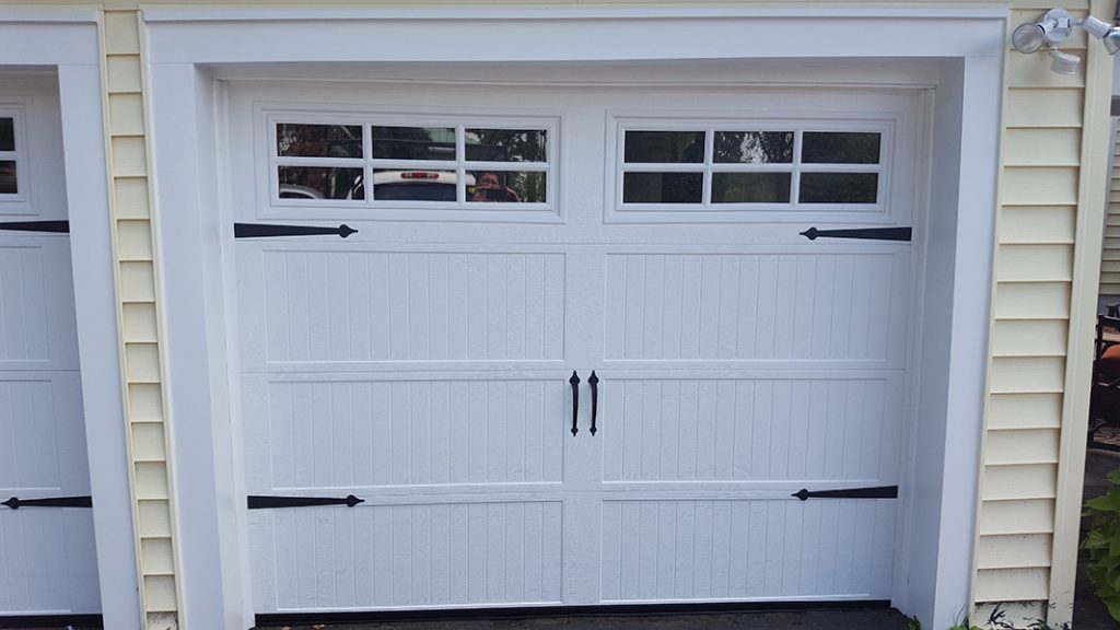 Photo of white garage door