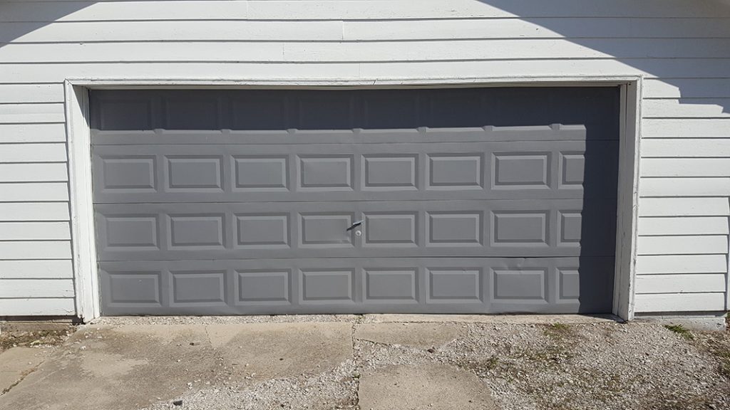 Photo of brown garage door